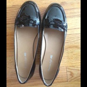 Menswear inspired Black patent loafers