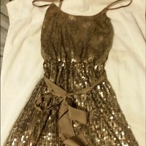 Gold Sequin Dress