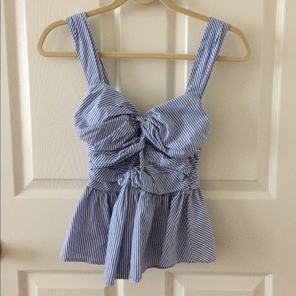 Juicy Couture striped peplum top.