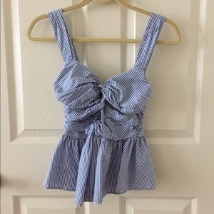 Juicy Couture striped peplum top.