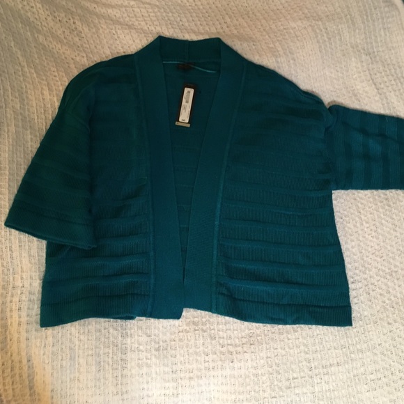 Worthington Open Front Short Cardigan