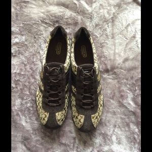 COACH REMONNA Tennis Shoes Khaki & Chocolate
