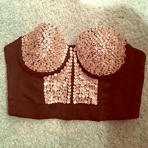 Super Sequins Bustier top