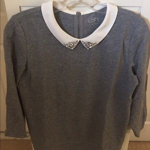 Loft embellished collar shirt