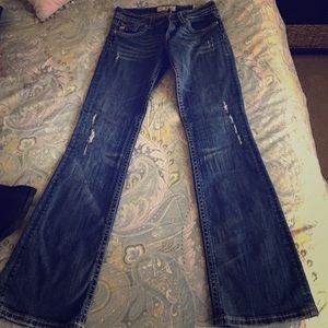 MEK boot cut jeans.