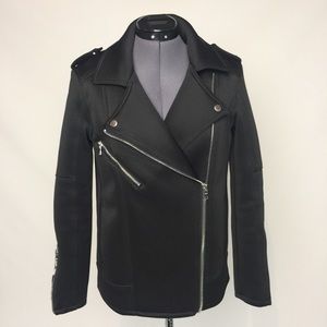 New Heavy weight, black, motorcycle style jacket.