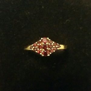 Costume Ruby and Gold-plated ring