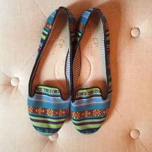 Charles Philip Aztec Linen Smoking Flat