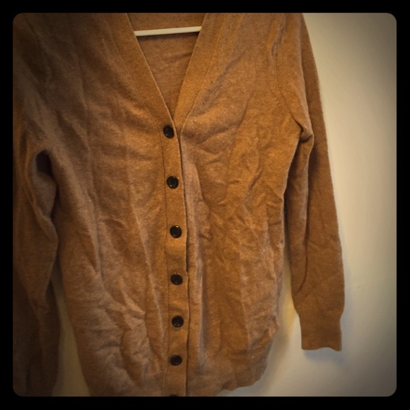 Camel cashmere cardigan Jcrew