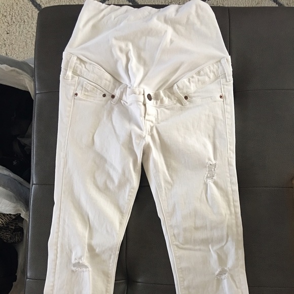 H&M Maternity Distressed Jeans- Size 10