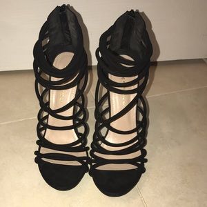 Black strappy Heels