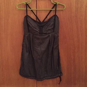 Lululemon Grey and Black Yoga Top