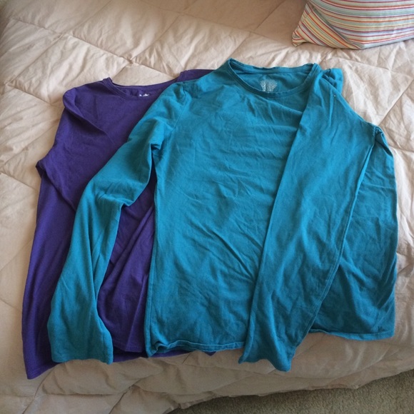 Purple and Teal layering tops - soft and comfy!