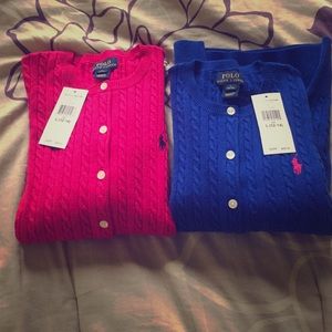 Polo Sweater Blue and Pink *BRAND NEW*
