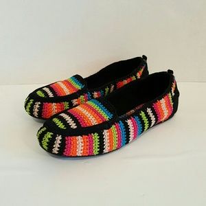 THE SAK MULTI-COLOR CROCHET DRIVING MOCCASIN NEW