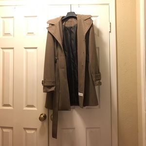 Calvin Klein Long Belted Winter Coat