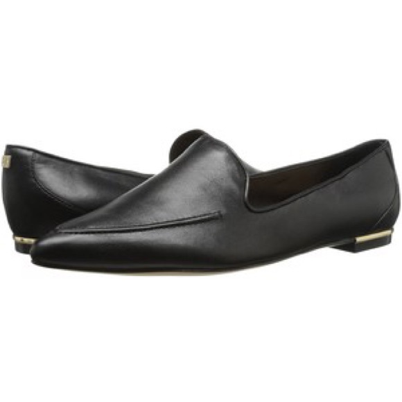 Ivanka Trump Black Leather Zariner Flats