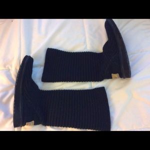 Women's Black cable knit black boots