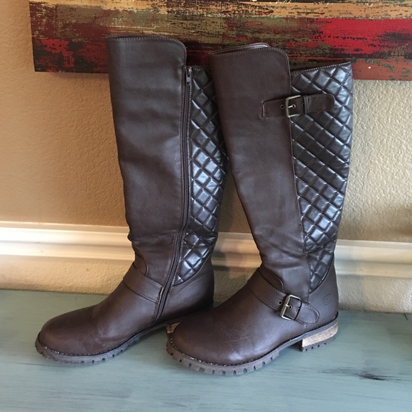 Knee high brown boots