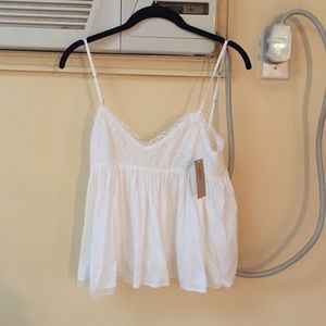 White lace babydoll top