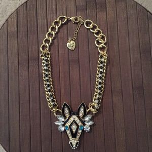 Betsy Johnson Critters Zebra Statement Necklace