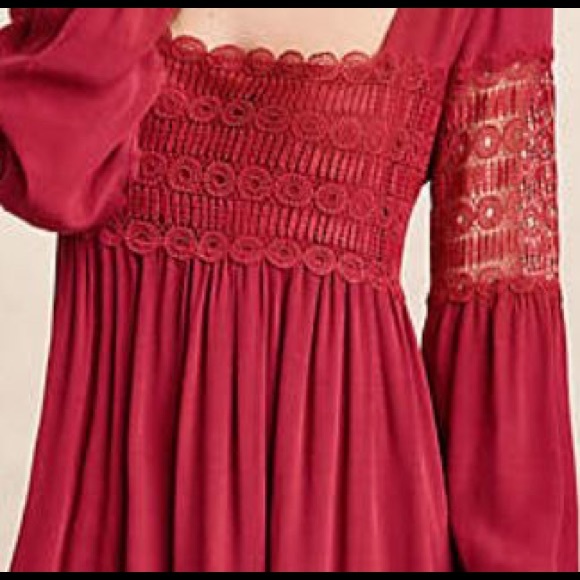 Anthropologie Raspberry Dress - Picture 2 of 3