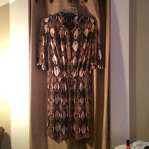 White House black market snake print dress
