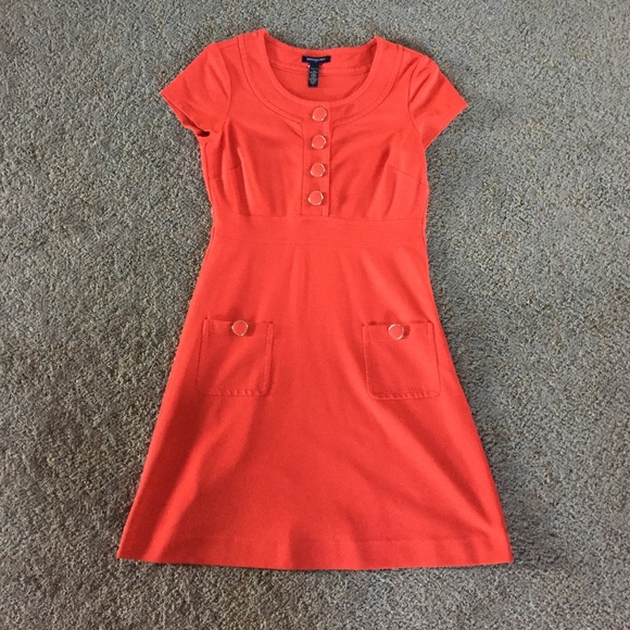 Orange retro-inspired dress