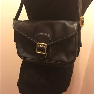 Authentic leather coach shoulder bag