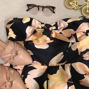 Dresses - BNWT Navy and Yellow Strapless Party Dress Dresses - BNWT Navy and Yellow Strapless Party Dress