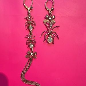 Vintage Betsey Johnson Aysymetrical Ant Earrings