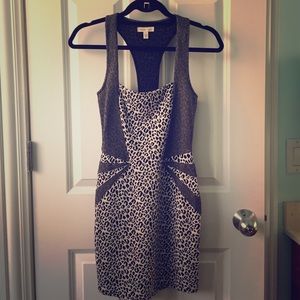 Racerback mini leopard dress
