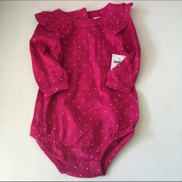 Lot of 3 6 months Osk Kosh Onsies NWT Long Sleeve - Picture 4 of 4