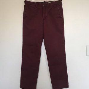Men's burgundy chinos 32x32