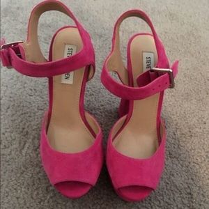 Pink Suede Heels