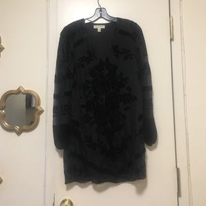 Black velvet dress