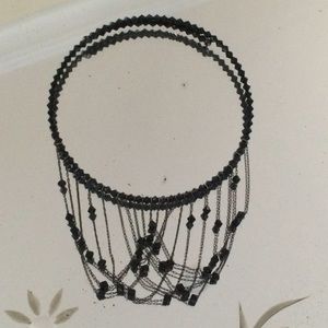 Vintage Black Beaded Chocker