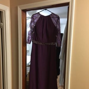 Beaded A-Line Jersey Gown