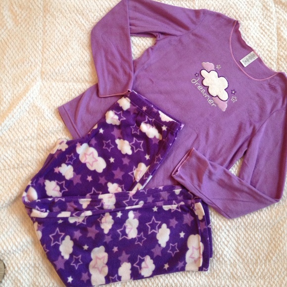Women's pajamas, fleece, purple, super soft