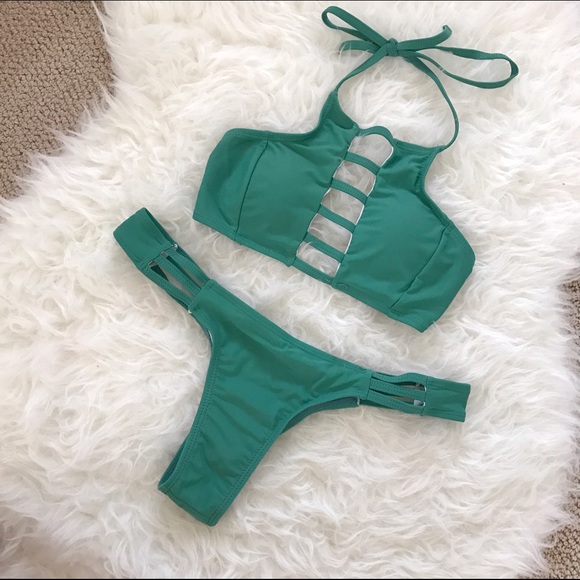 Turquoise bikini set