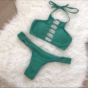 Turquoise bikini set