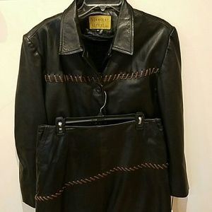 2pc leather suit