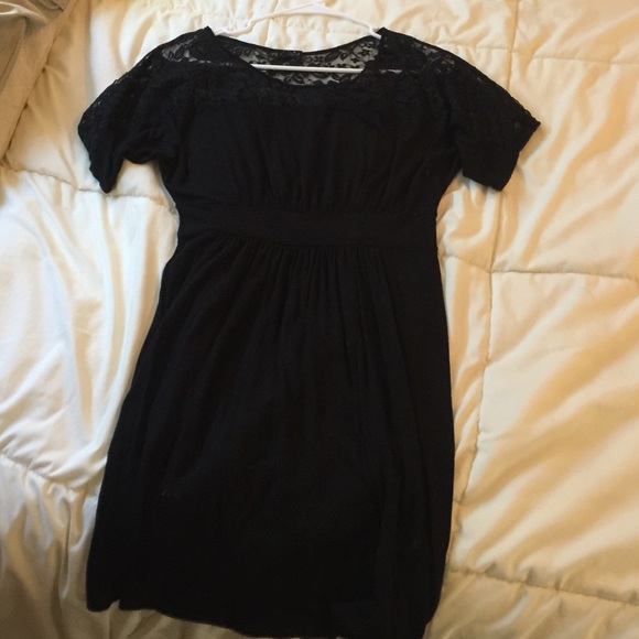 Black dress with lace