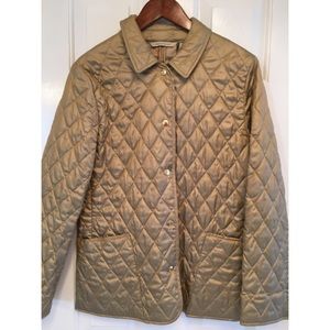 Gold quilted Burberry Coat