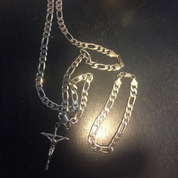 Sterling silver chain bracelet 24" asking $70
