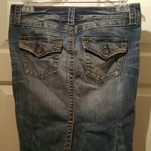 Victoria's Secret London jeans and denim skirt