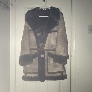 Real shearling sheep skin coat