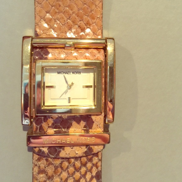 Michael Kors snakeskin leather watch