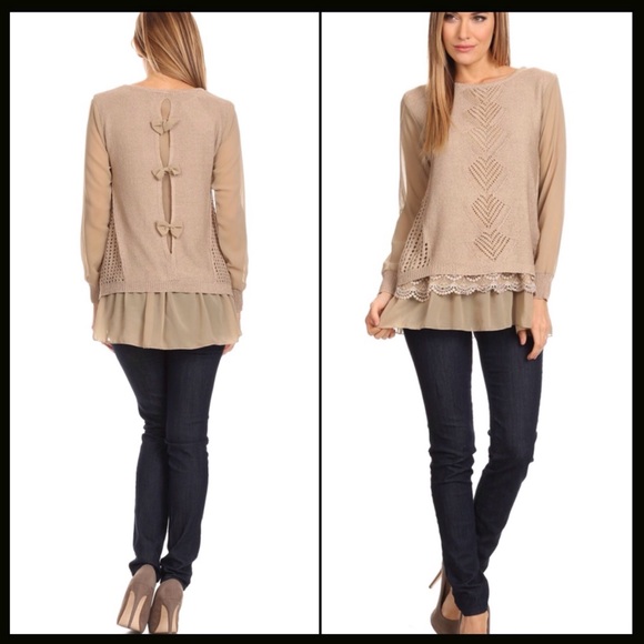 boutique Tops - KNIT, CROCHET LACE AND CHIFFON last 1