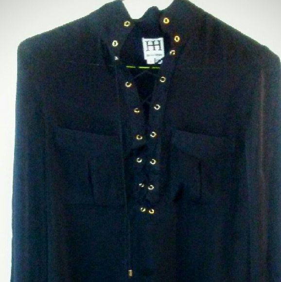 Haute Hippie Tie Up Blouse